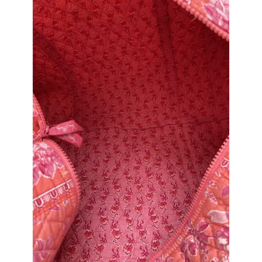 Vintage Vera Bradley Pink HOPE TOILE Large 20”  Duffel Bag Retired Travel Purse - Picture 7 of 9